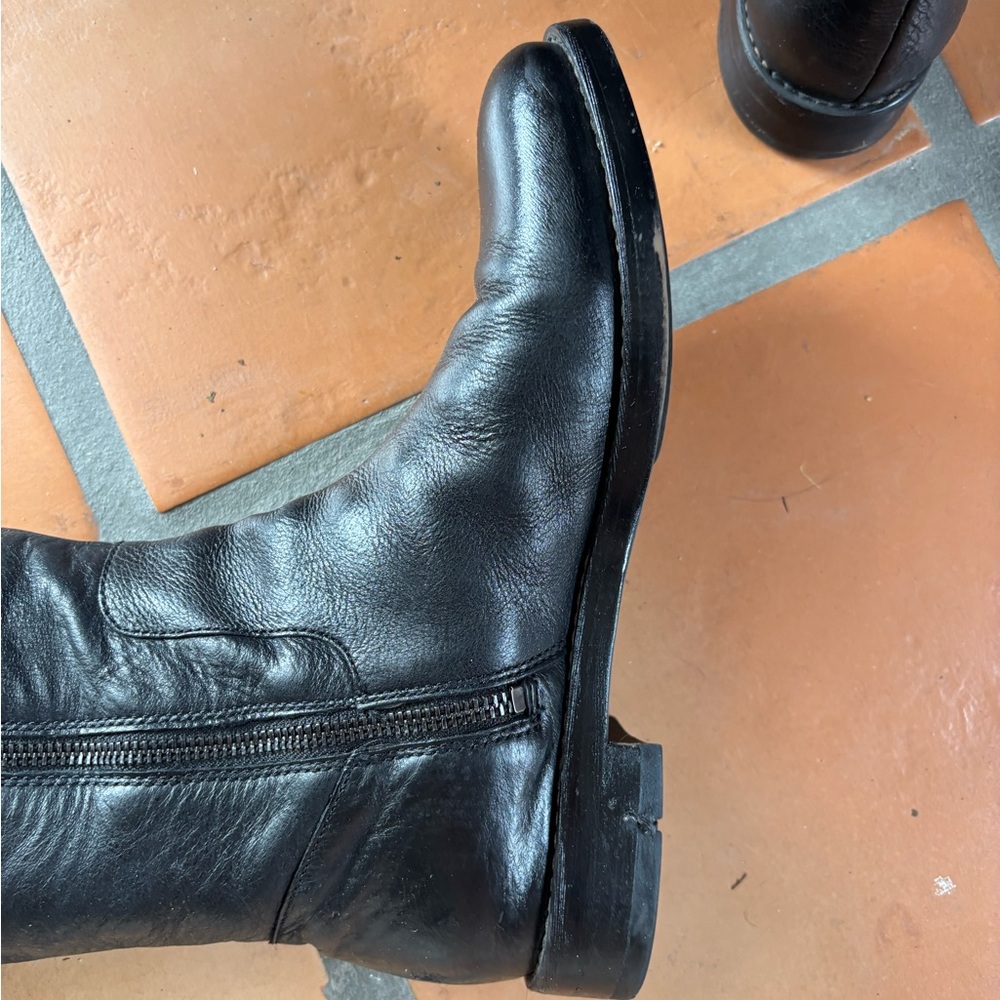 Franco Sarto hand finished leather black Riding Boots size 9 - Picture 3 of 5